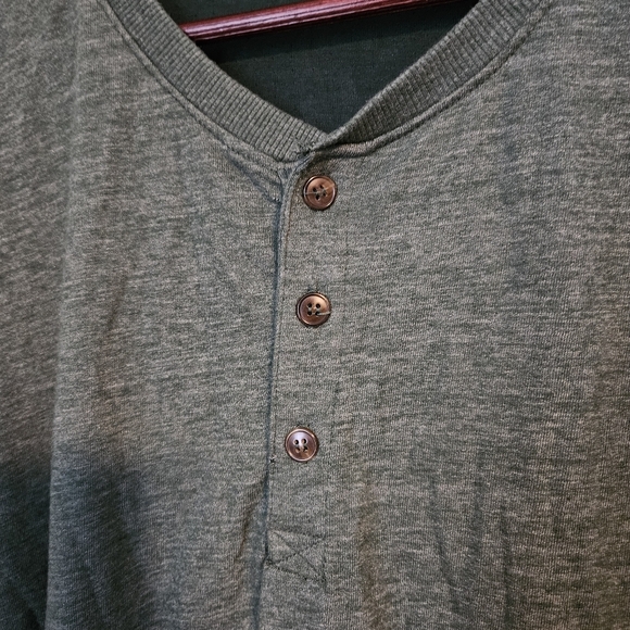 Marine Layer Shirt Green Henley Soft Neutral Comfy Casual Classic Buttons - Picture 2 of 10
